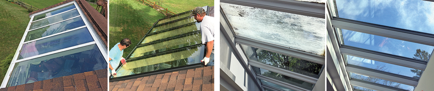 Before and after replacement skylights