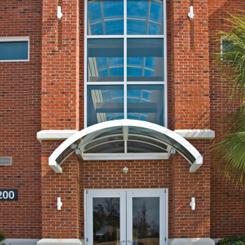 Cherokee Bend Office Park Exterior - Pinnacle 300 Segmented, Low Rise Barrel Vault Acrylic Entry Canopies