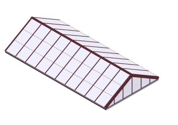 Polycarbonate Double Pitch - Brick Red