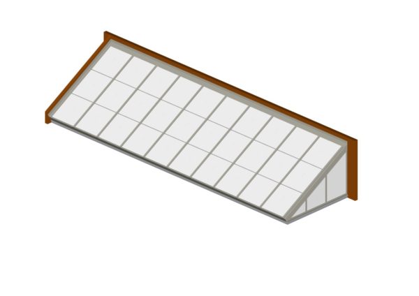 Colonial White Polycarbonate Lean-To