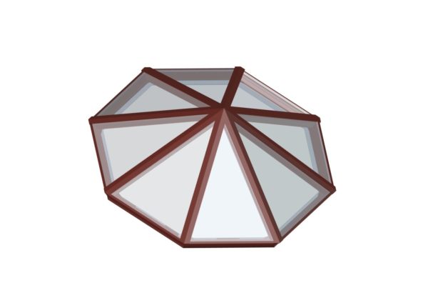 Octagonal Pyramid Brick Red