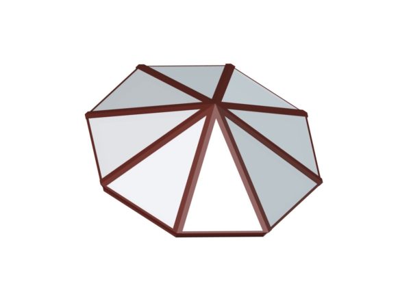 Octagonal Pyramid - Polycarbonate Brick Red