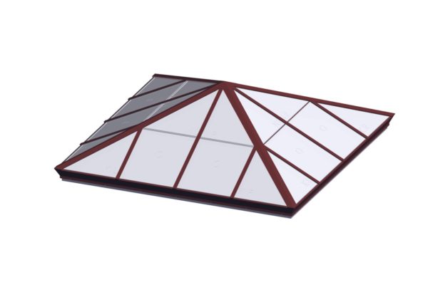 Square Pyramid - Polycarbonate Brick Red