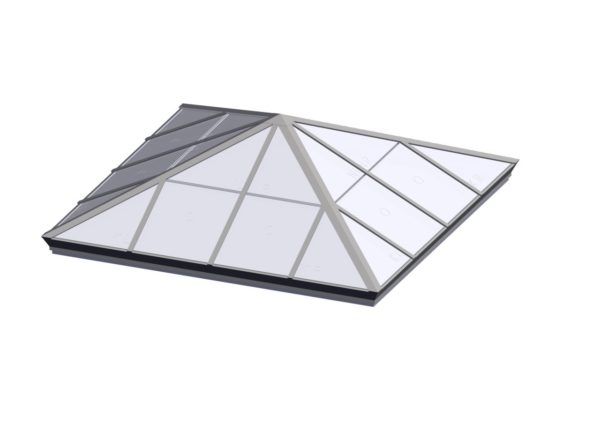 Square Pyramid - Polycarbonate Colonial White