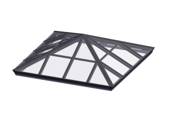 glass square pyramid colonial gray color option