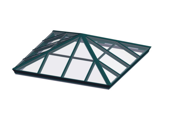 glass square pyramid inerstate green color option