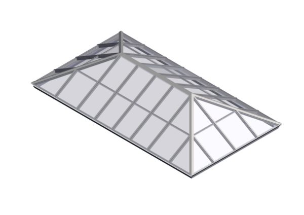 glass extended pyramid colonial white color option