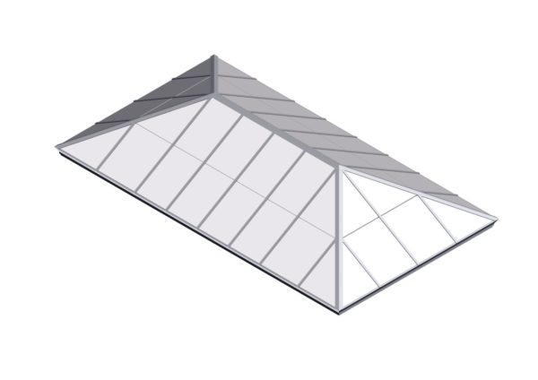 White Polycarbonate Extended Pyramid