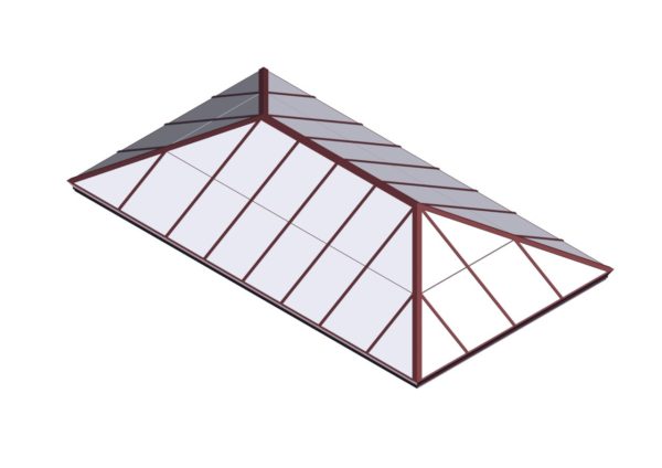 Brick Red Polycarbonate Extended Pyramid