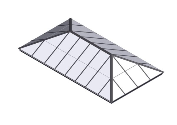 Colonial Gray Polycarbonate Extended Pyramid