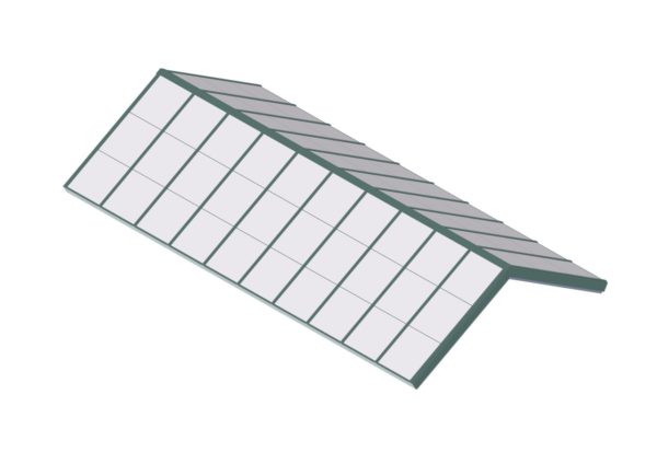 Poly Carbonate Structural Ridge - Aged Copper