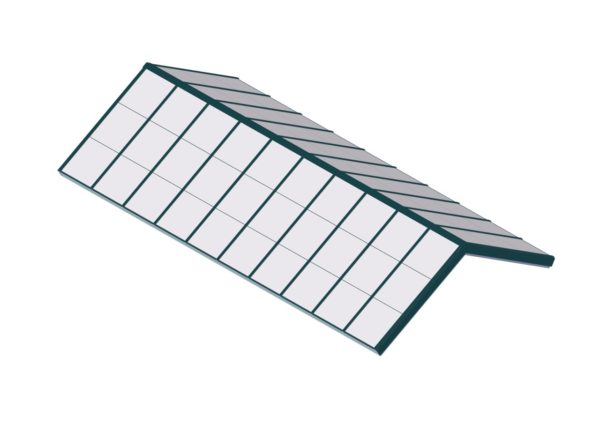 Poly Carbonate Structural Ridge - Interstate Green