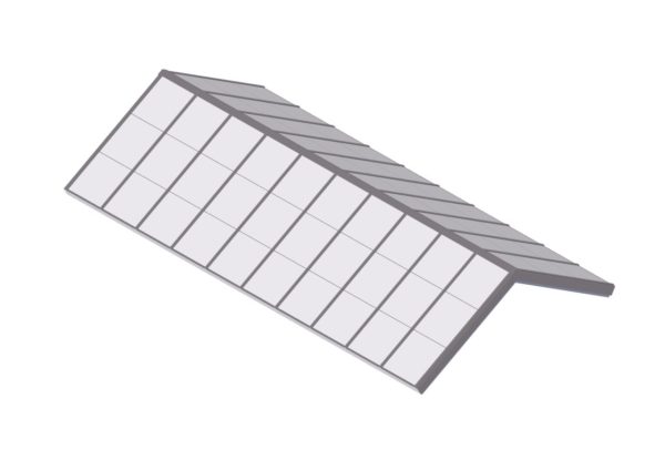 Poly Carbonate Structural Ridge - Sandstone