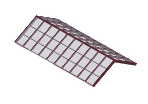 Structural Ridge Glass - Brick Red